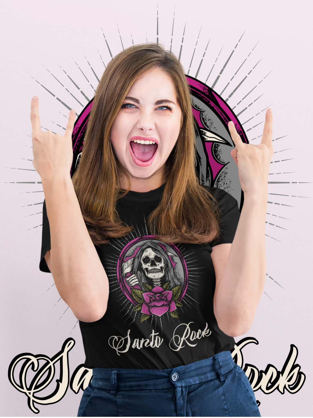 Camiseta Santo Rock by @santorockbar