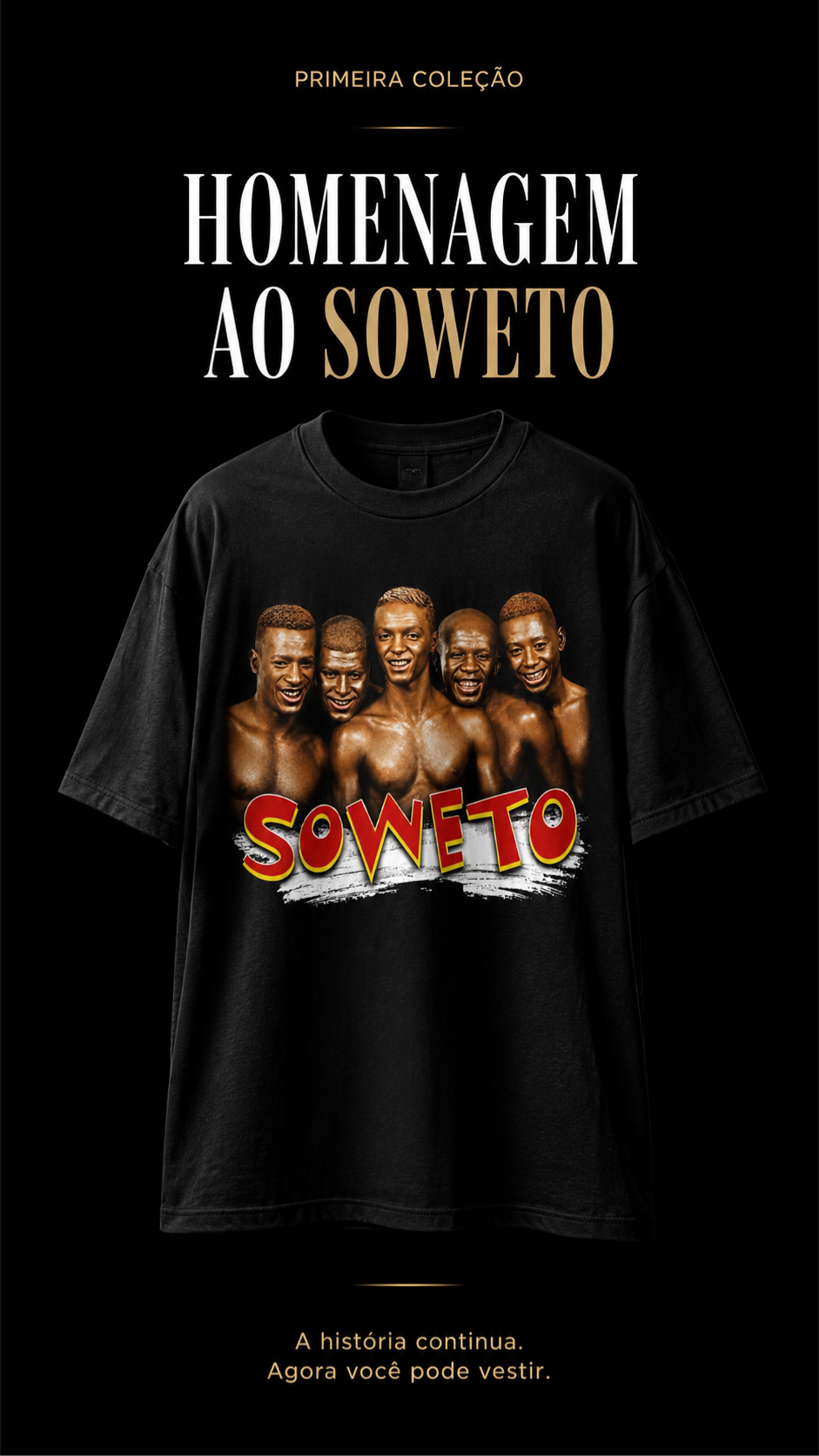 Camiseta Unissex Oversized Soweto by @paginapagodeanos90